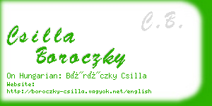 csilla boroczky business card